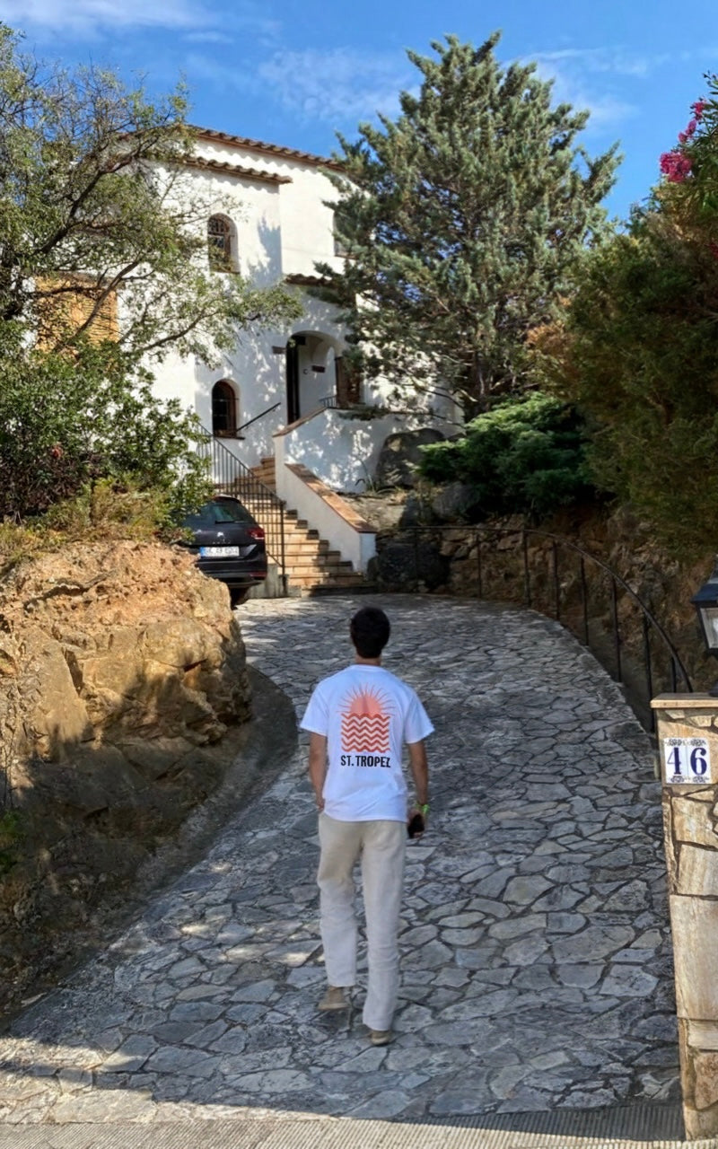 St. Tropez Sunset White Tee