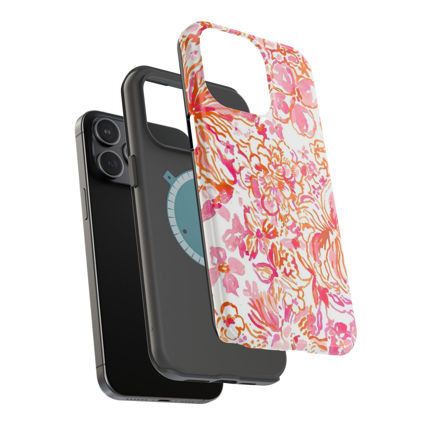 Coral Blossom Cascade Case