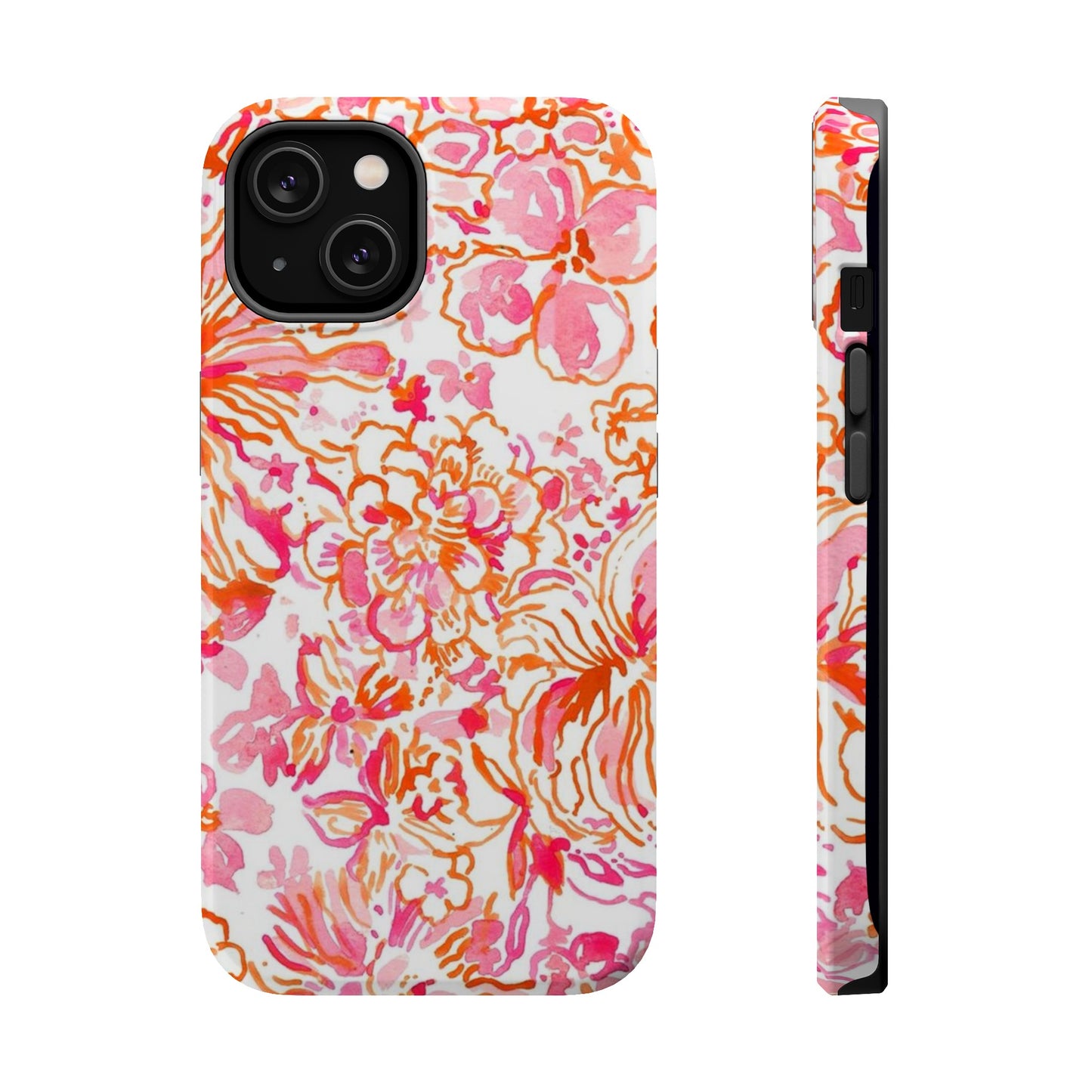 Coral Blossom Cascade Case