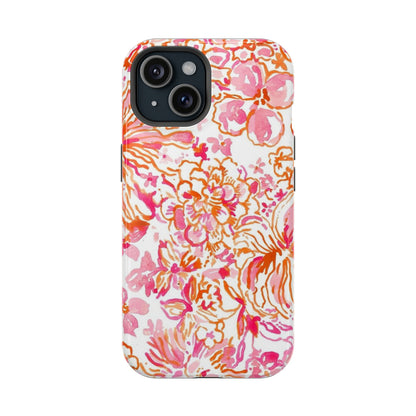 Coral Blossom Cascade Case