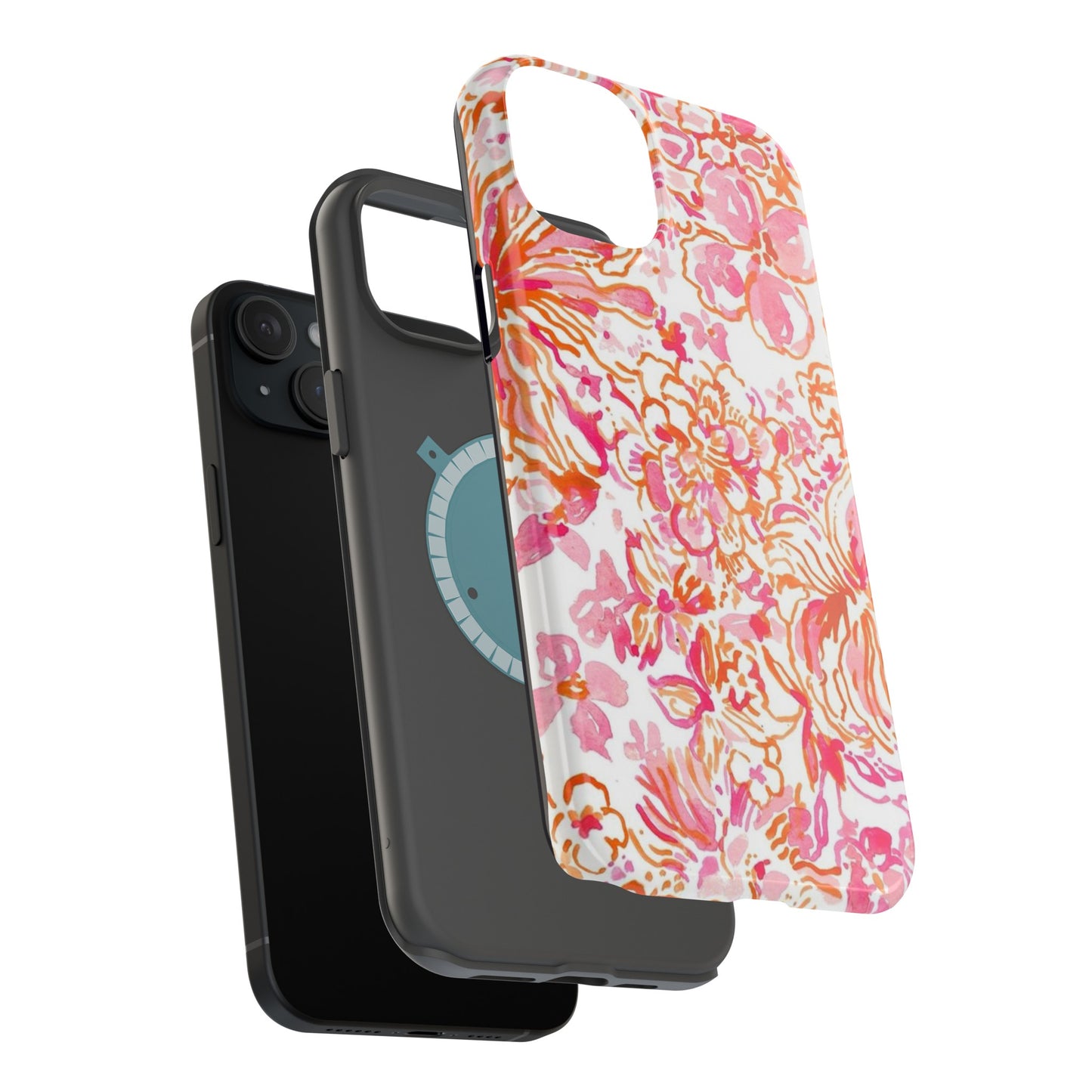 Coral Blossom Cascade Case