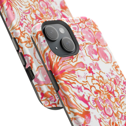 Coral Blossom Cascade Case