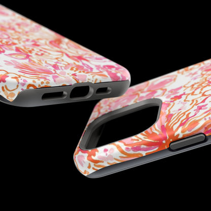 Coral Blossom Cascade Case