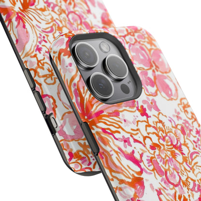 Coral Blossom Cascade Case