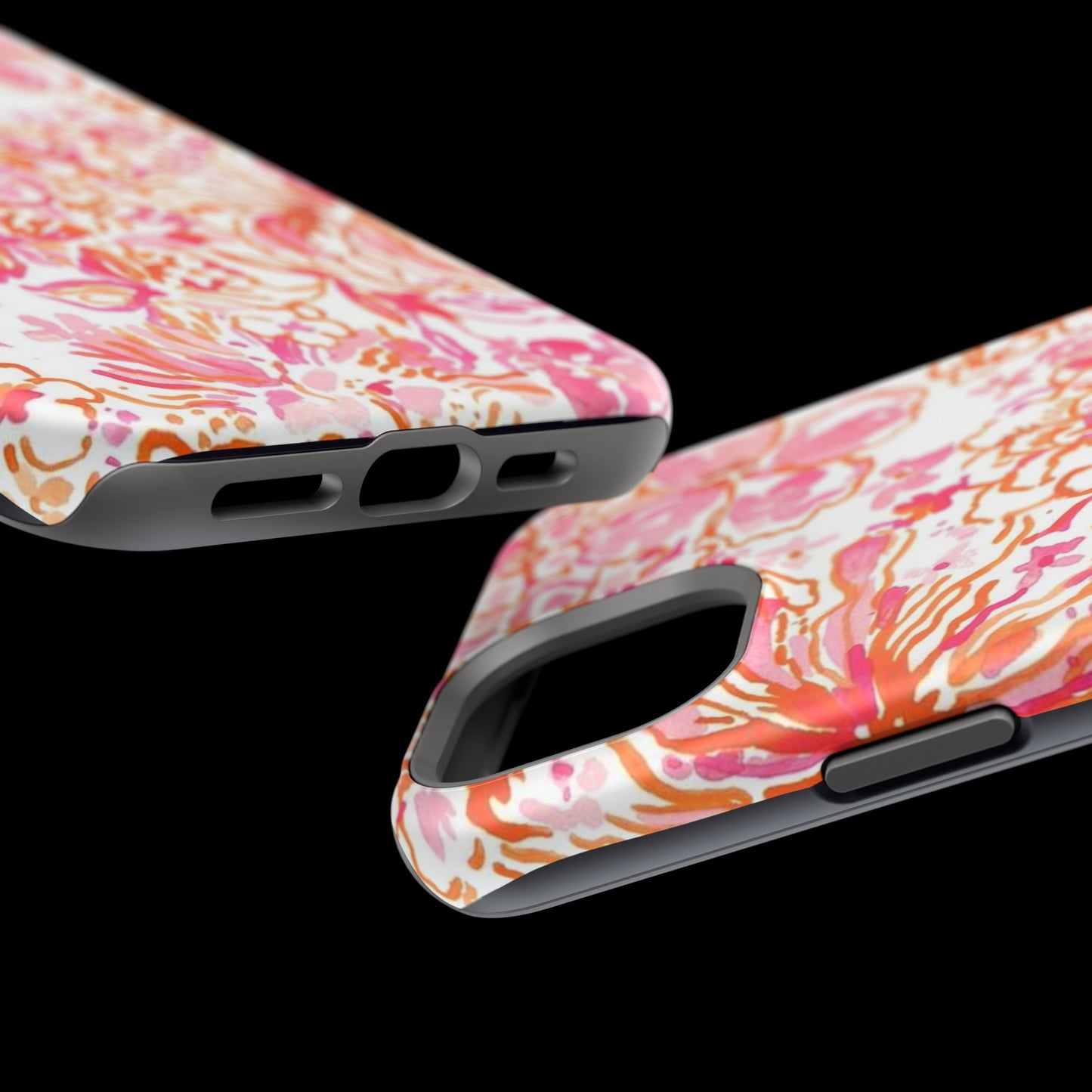 Coral Blossom Cascade Case