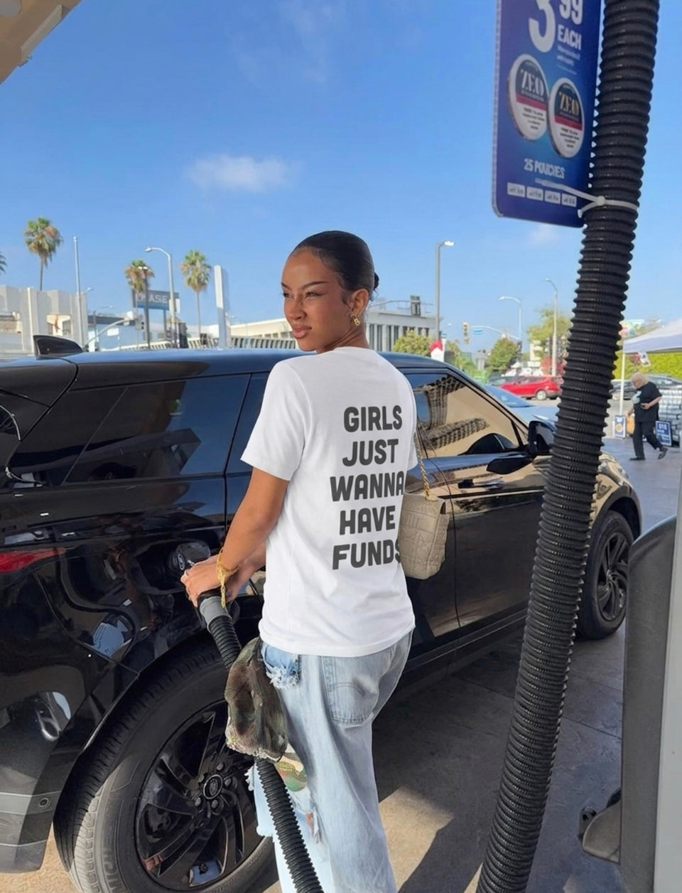Girls Just Wanna Have Funds White Tee