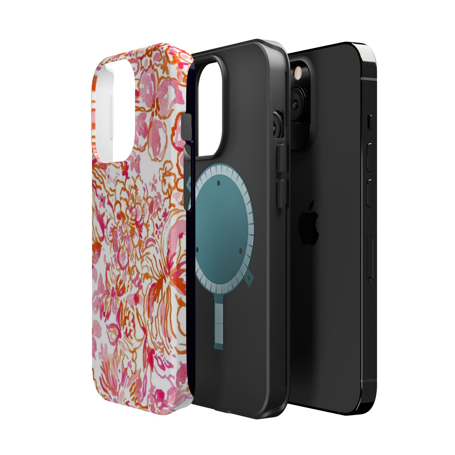 Coral Blossom Cascade Case