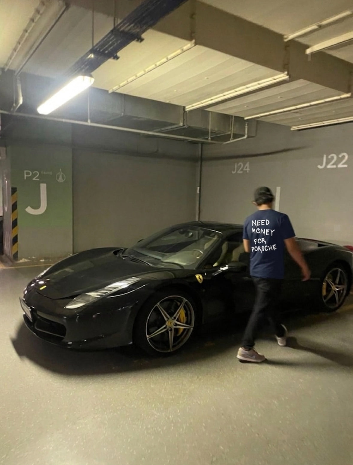 Need Money For Porsche Navy Tee