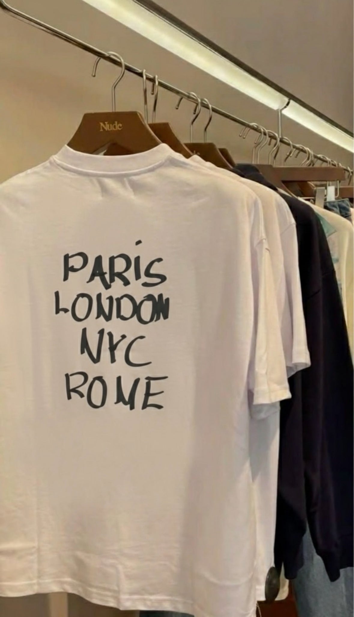 Cityscape Graffiti White Tee