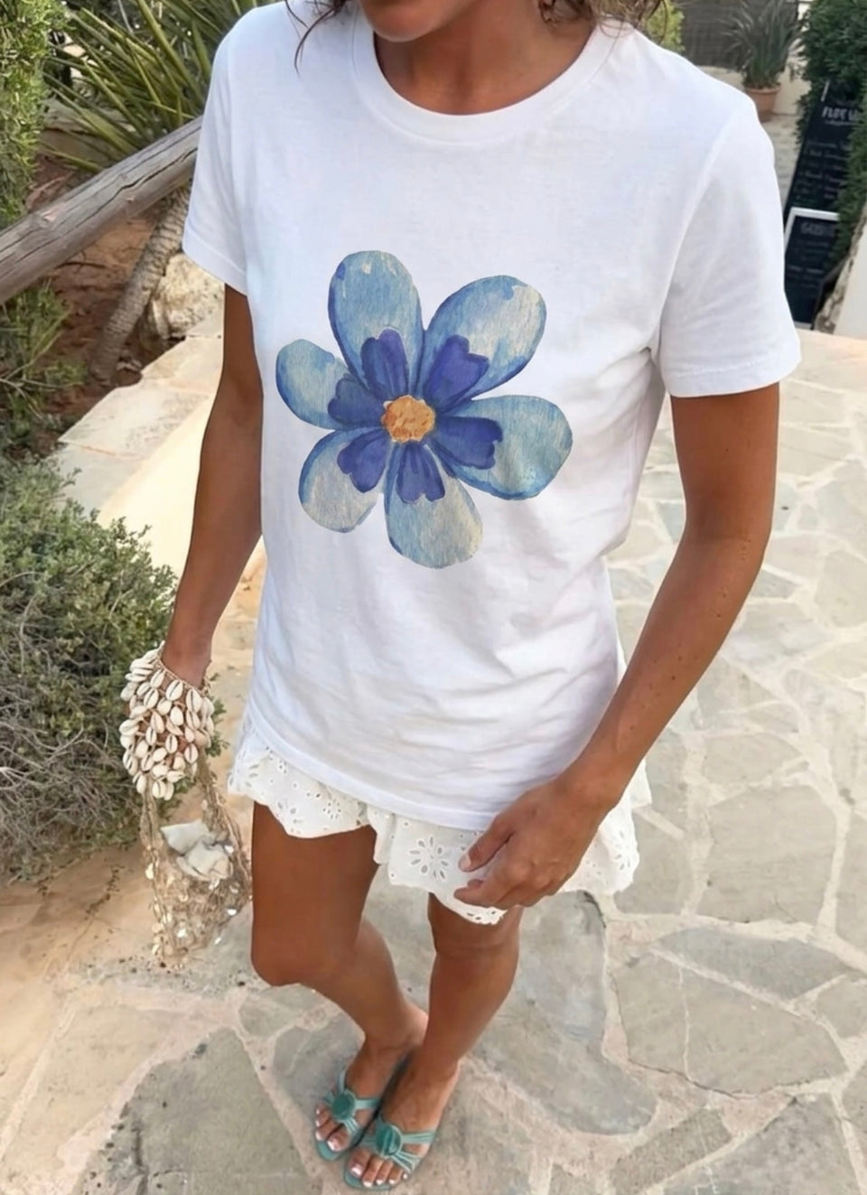 Blue Blossom Tee