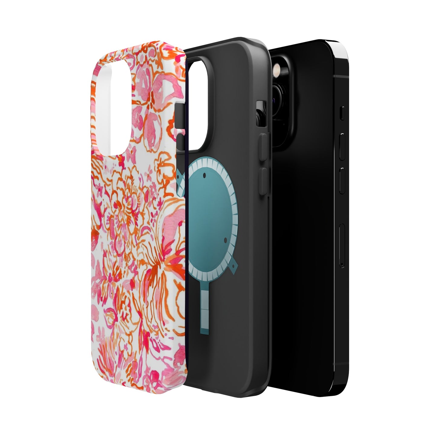 Coral Blossom Cascade Case