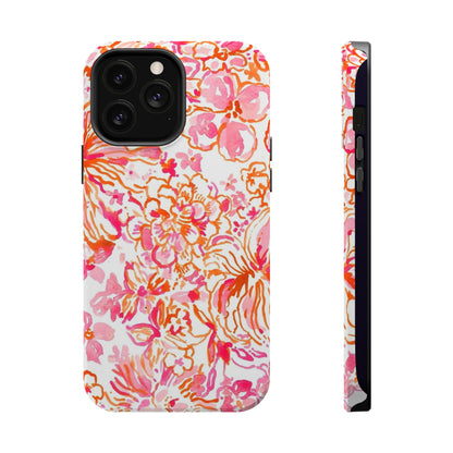 Coral Blossom Cascade Case