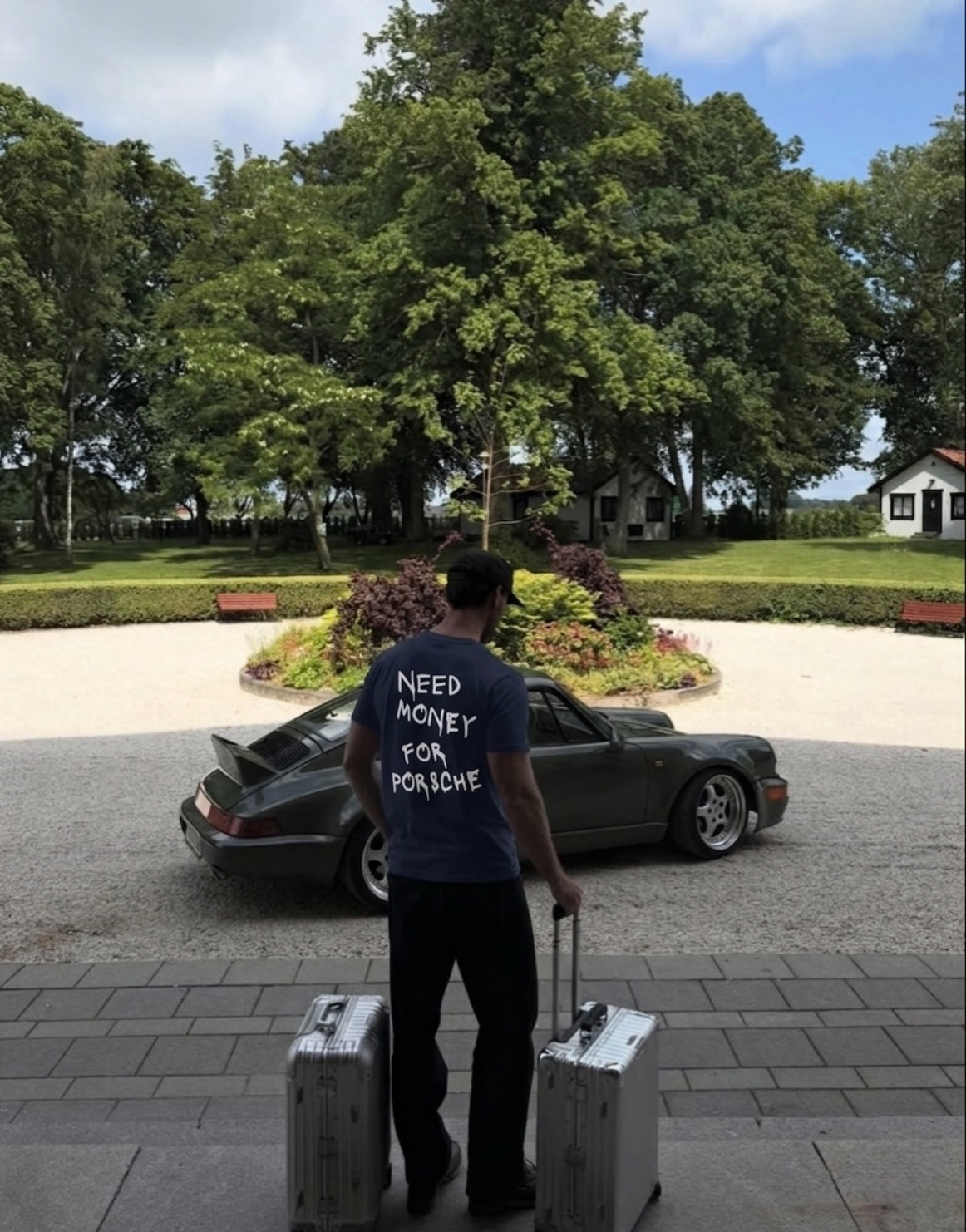 Need Money For Porsche Navy Tee
