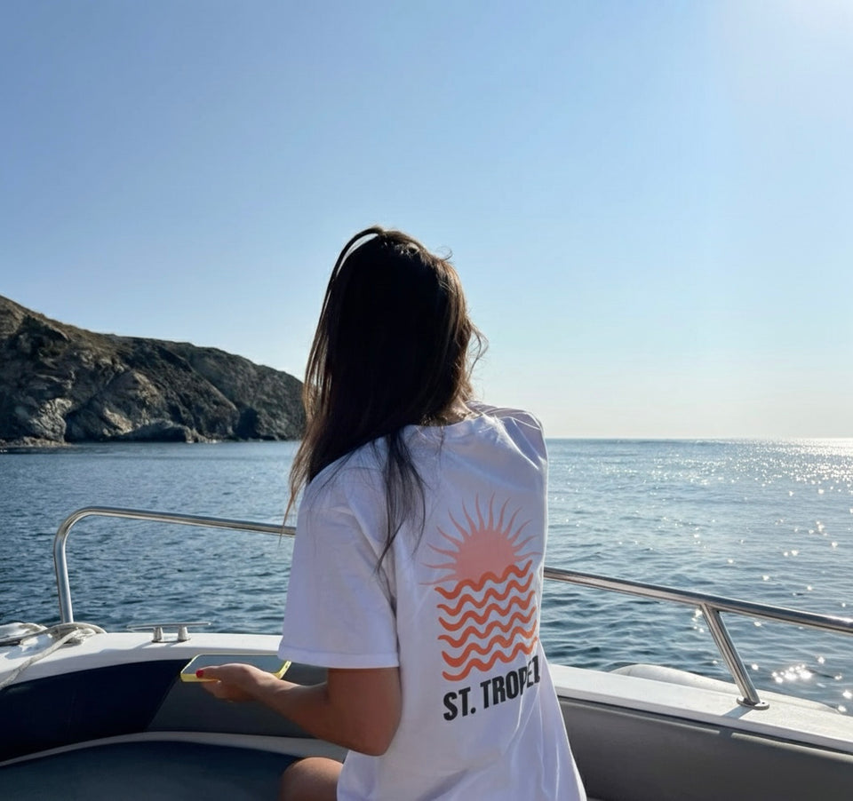 St. Tropez Sunset White Tee