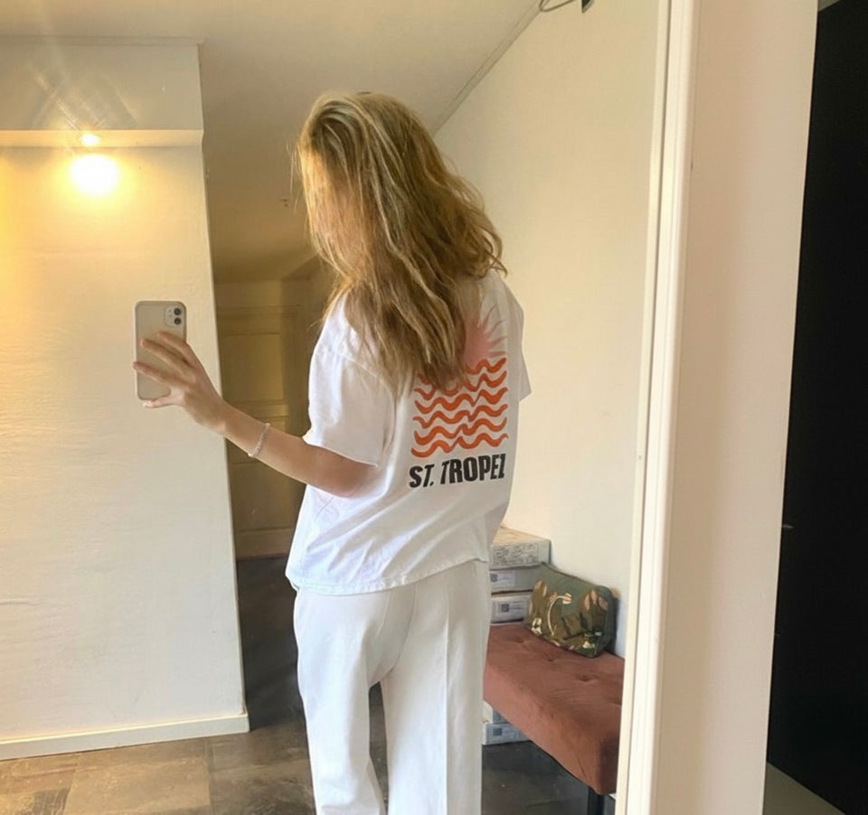 St. Tropez Sunset White Tee