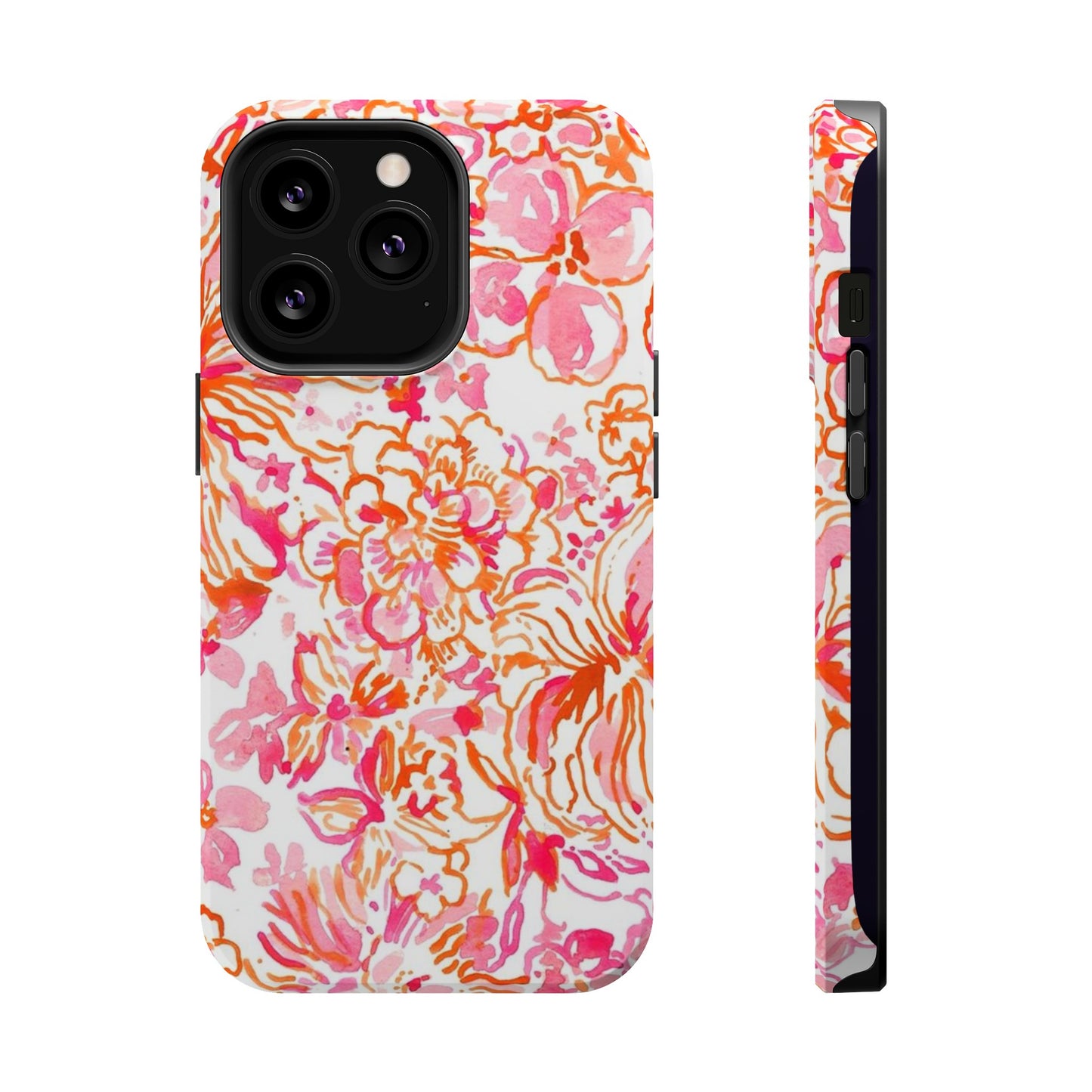 Coral Blossom Cascade Case