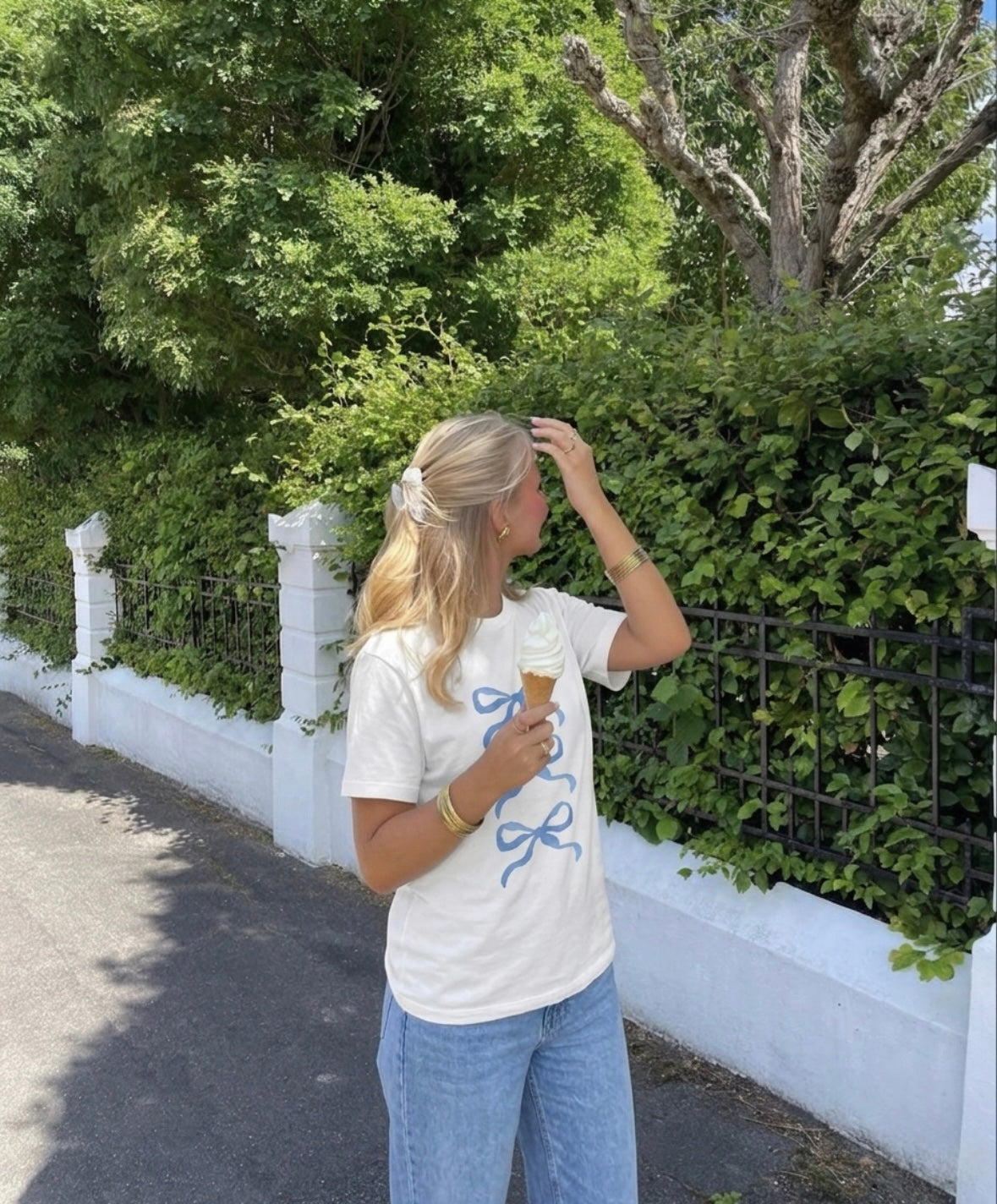 Blue Bows Tee