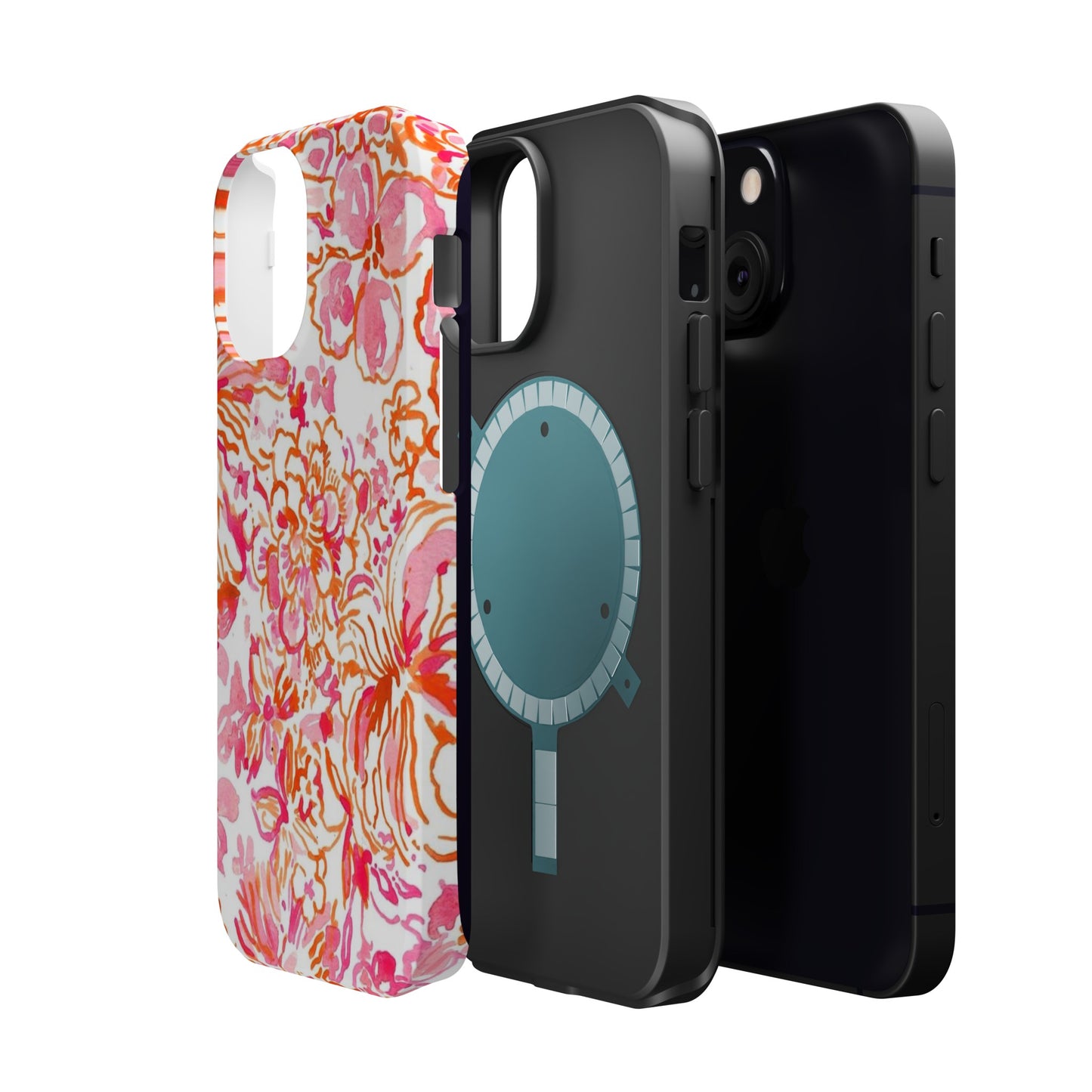 Coral Blossom Cascade Case