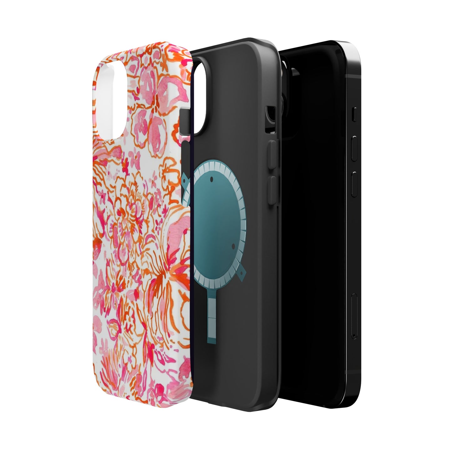 Coral Blossom Cascade Case