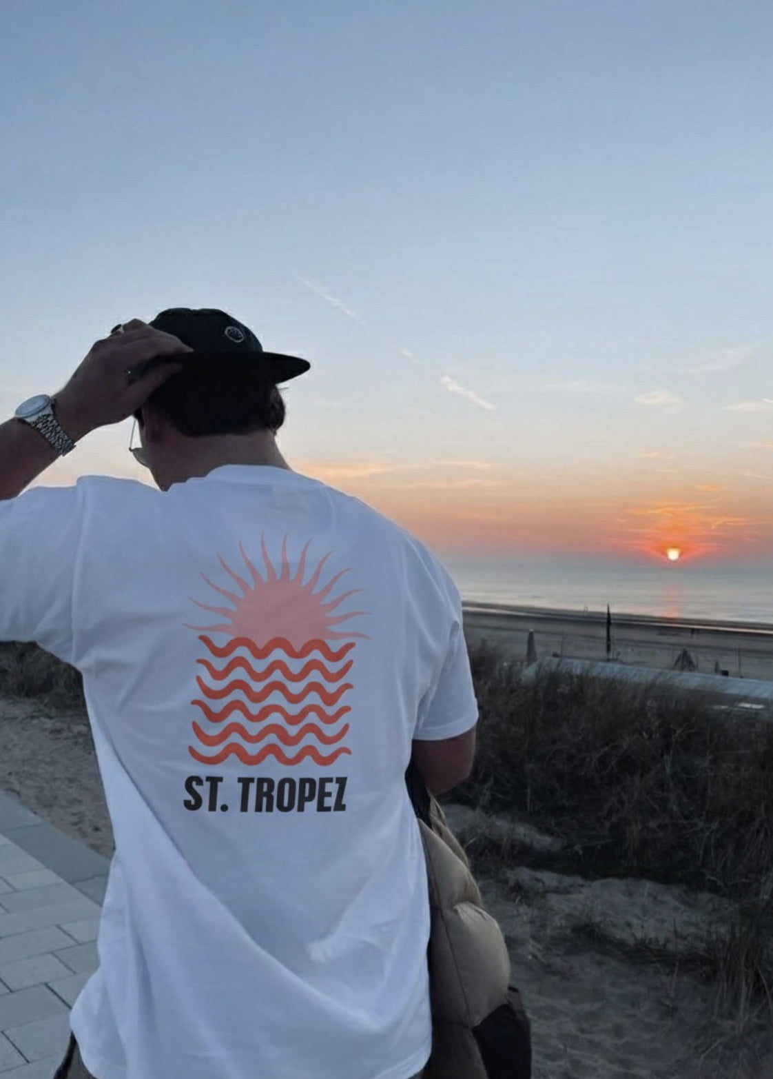 St. Tropez Sunset White Tee