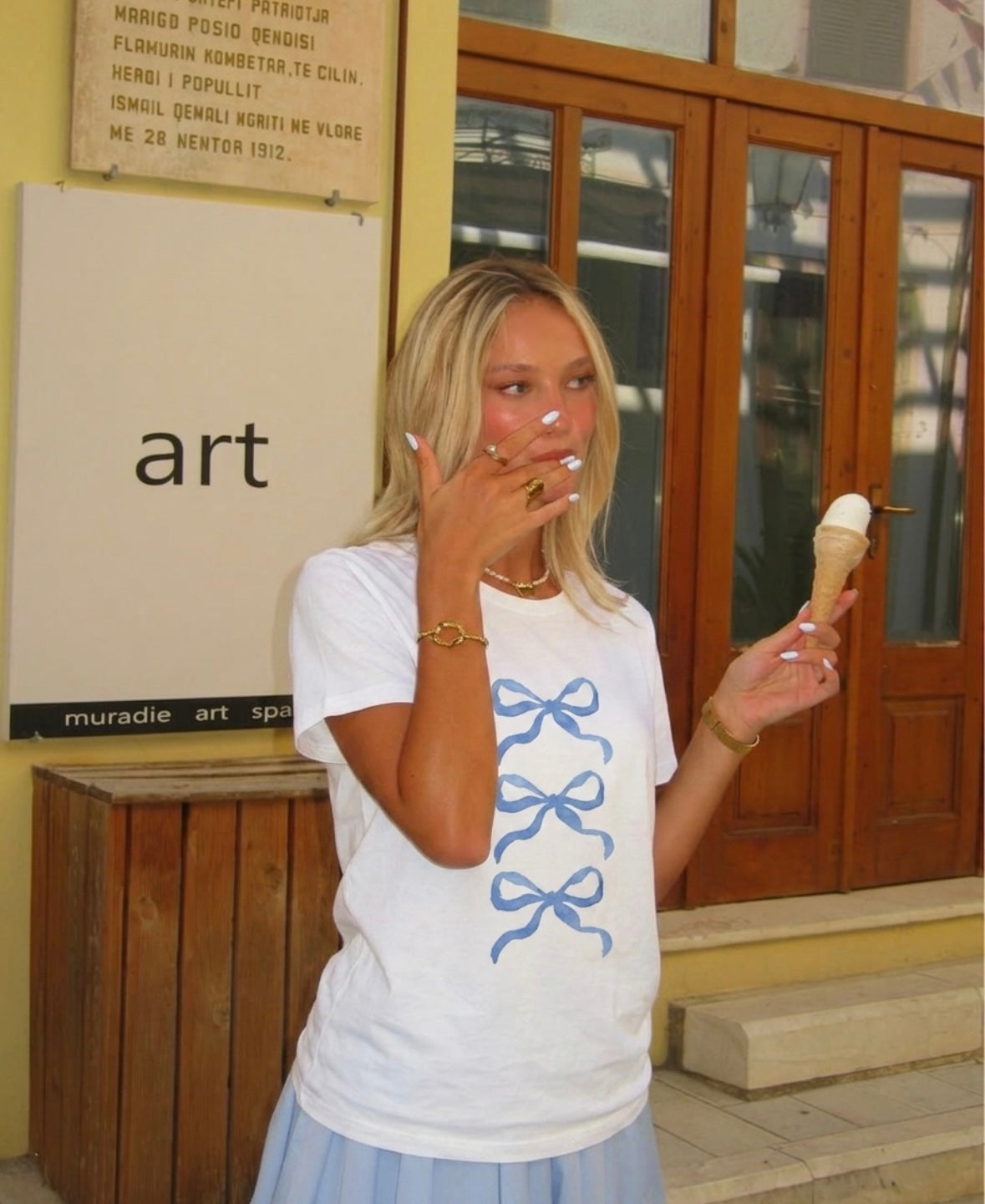 Blue Bows Tee