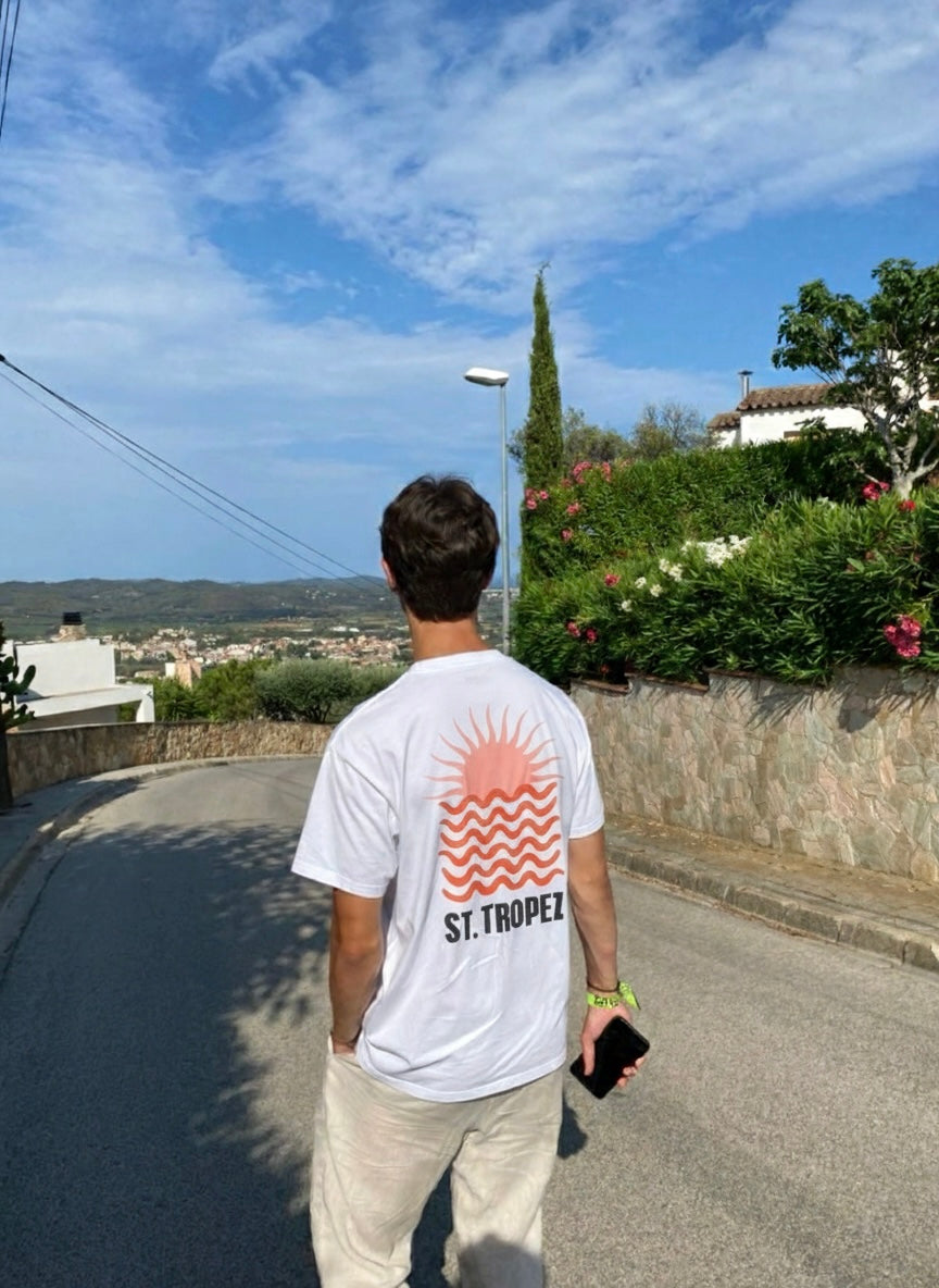 St. Tropez Sunset White Tee
