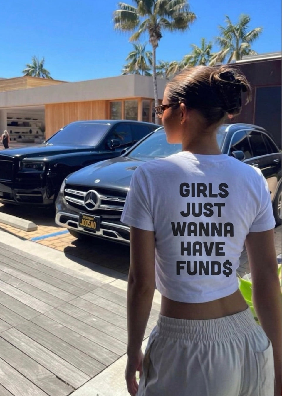 Girls Just Wanna Have Funds White Tee