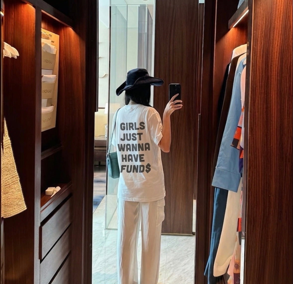 Girls Just Wanna Have Funds White Tee