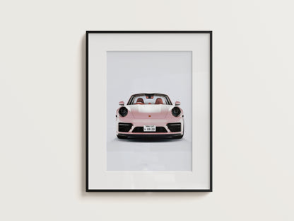 Pink Porsche Digital Print