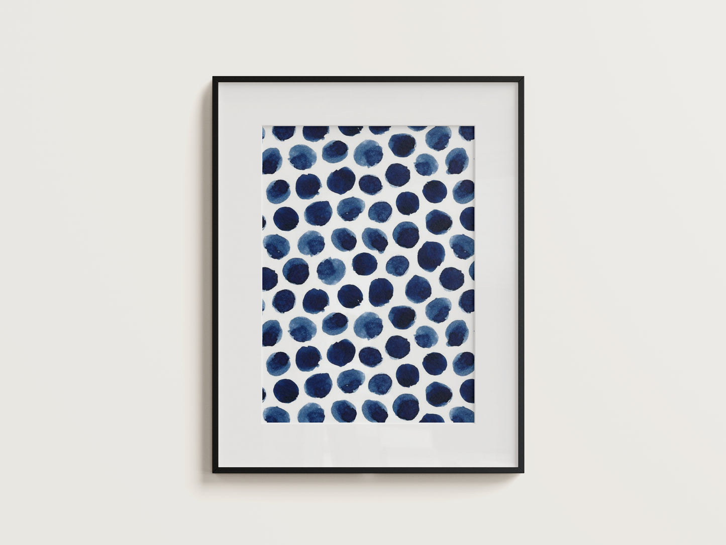 Blue Spots Digital Print