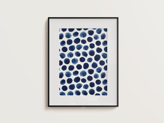 Blue Spots Digital Print