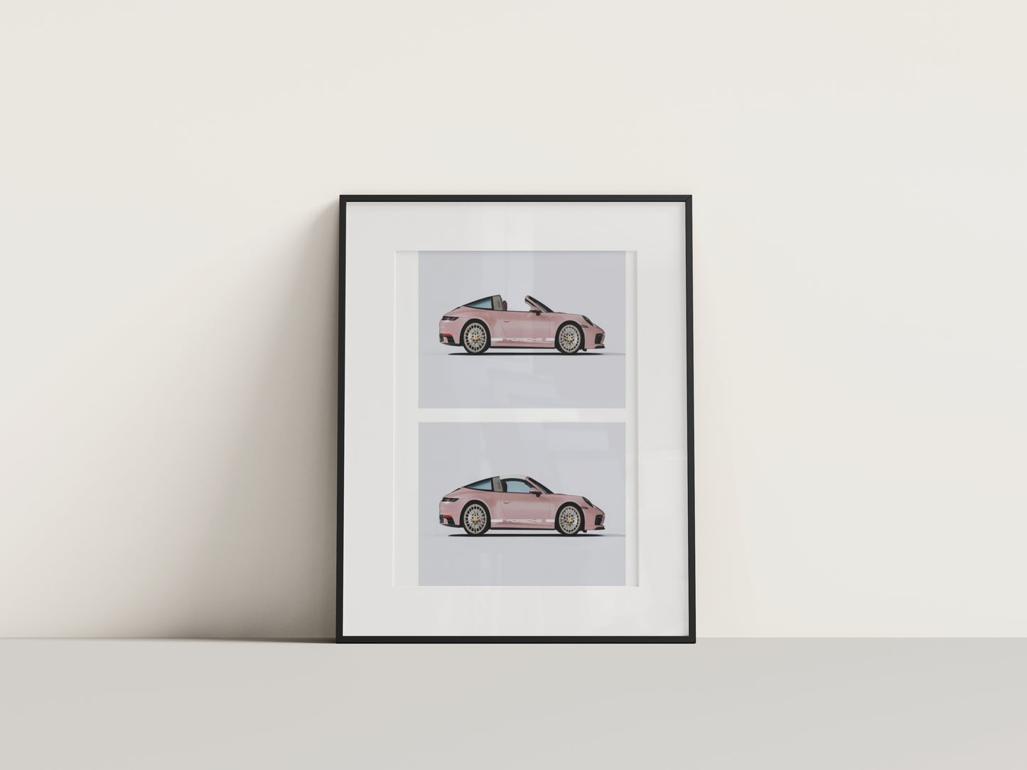 Double Pink Porsche Digital Print