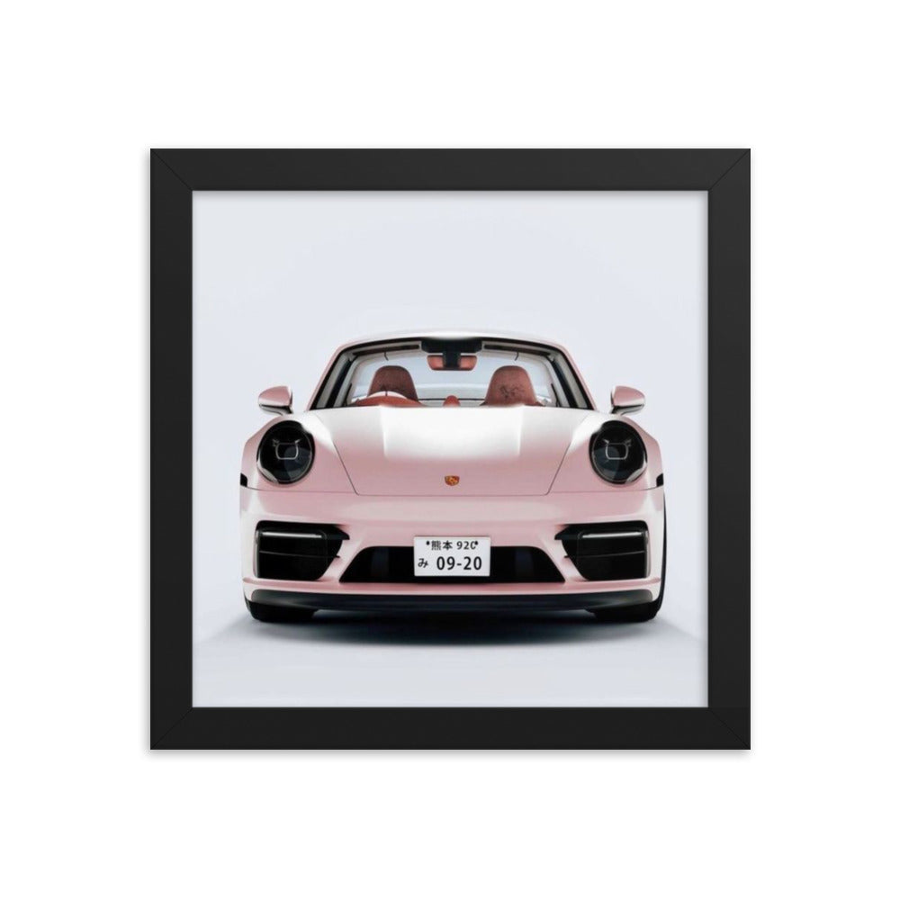 Pink Porsche Framed Print