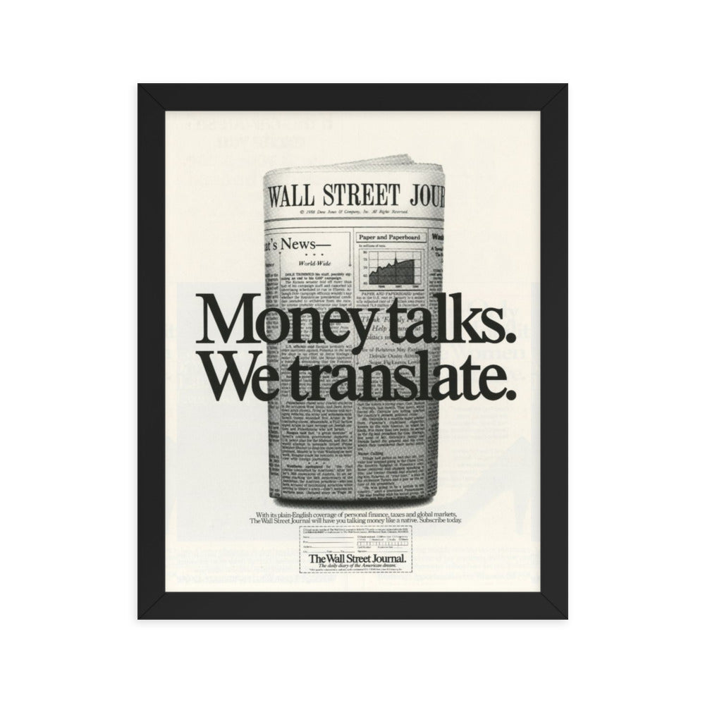 Wall Street Journal Framed Print