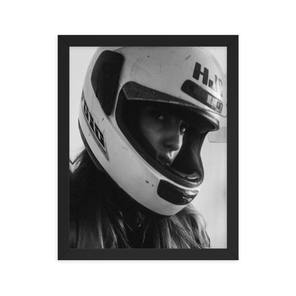 Biker Girl Framed Poster