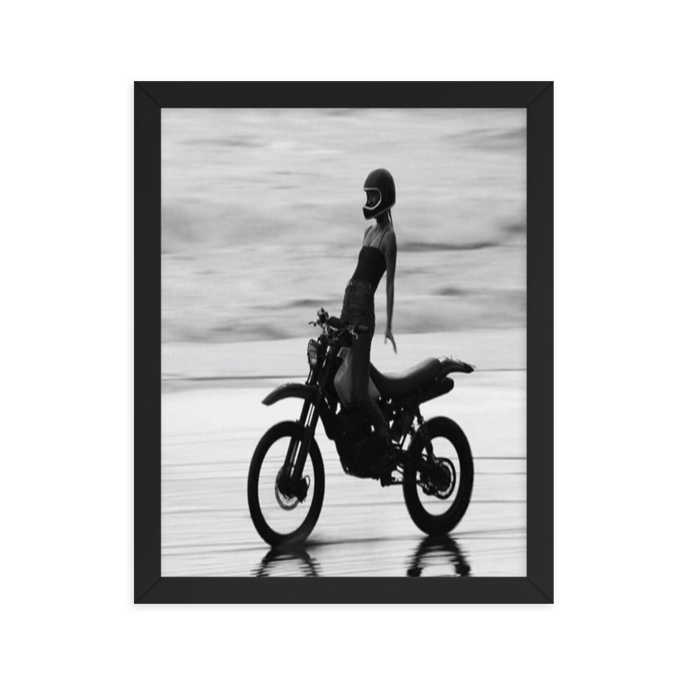 Chic Biker Framed Poster