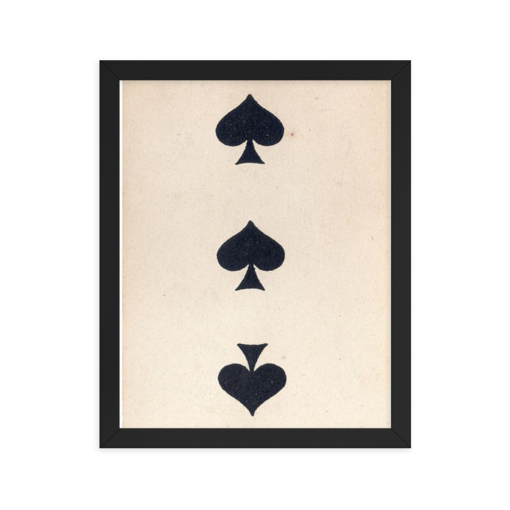 3 Of Spades Framed Poster