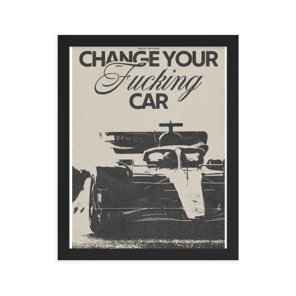 Race Car Framed Poster