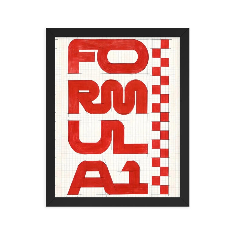 F1 Framed Poster