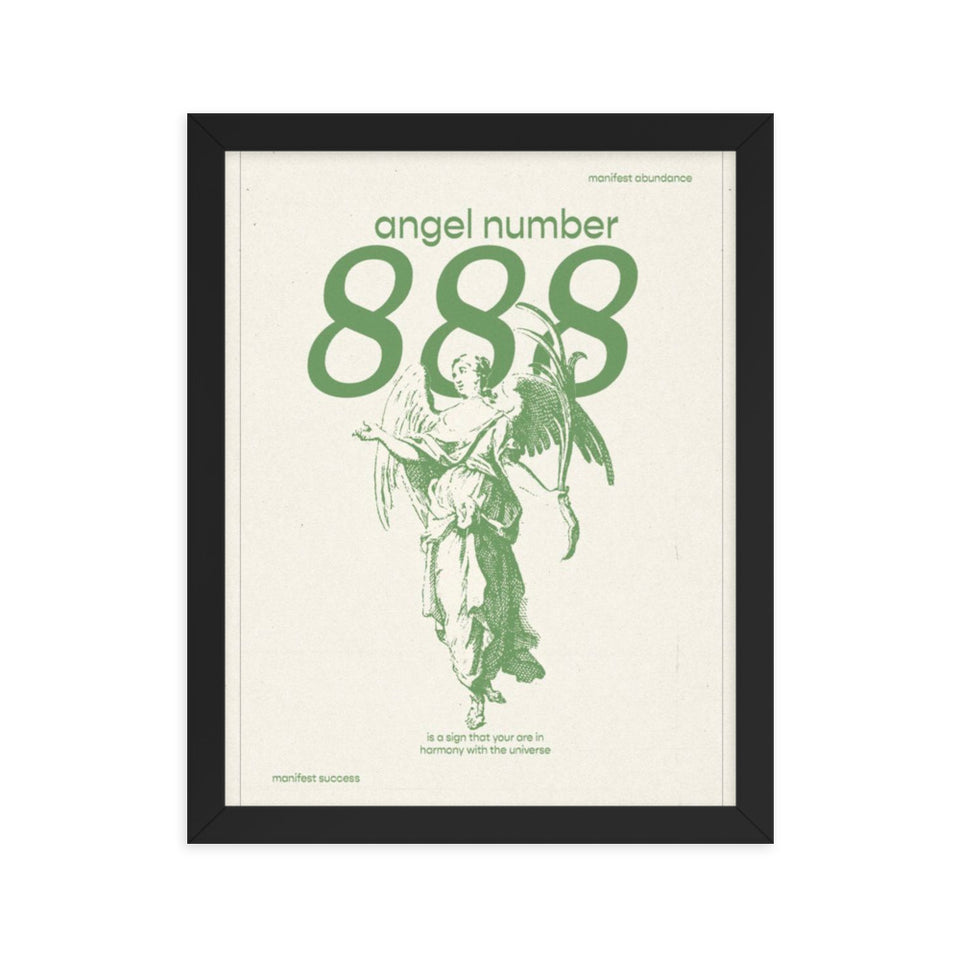 Angel Number 888 Framed Poster