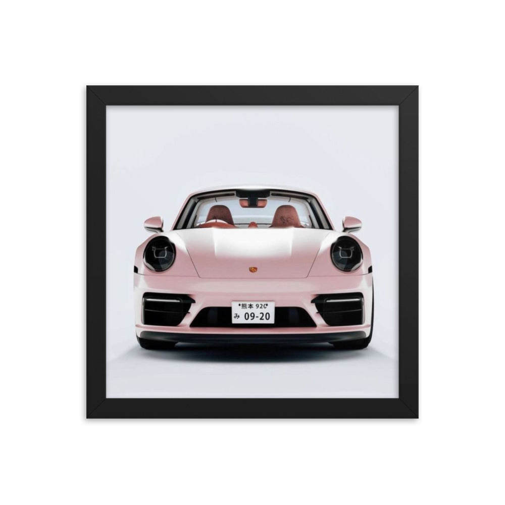 Pink Porsche Framed Print