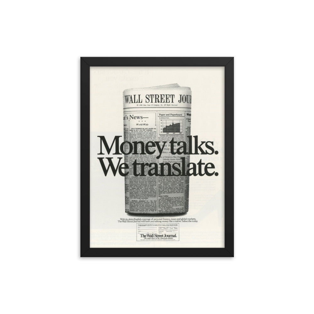 Wall Street Journal Framed Print