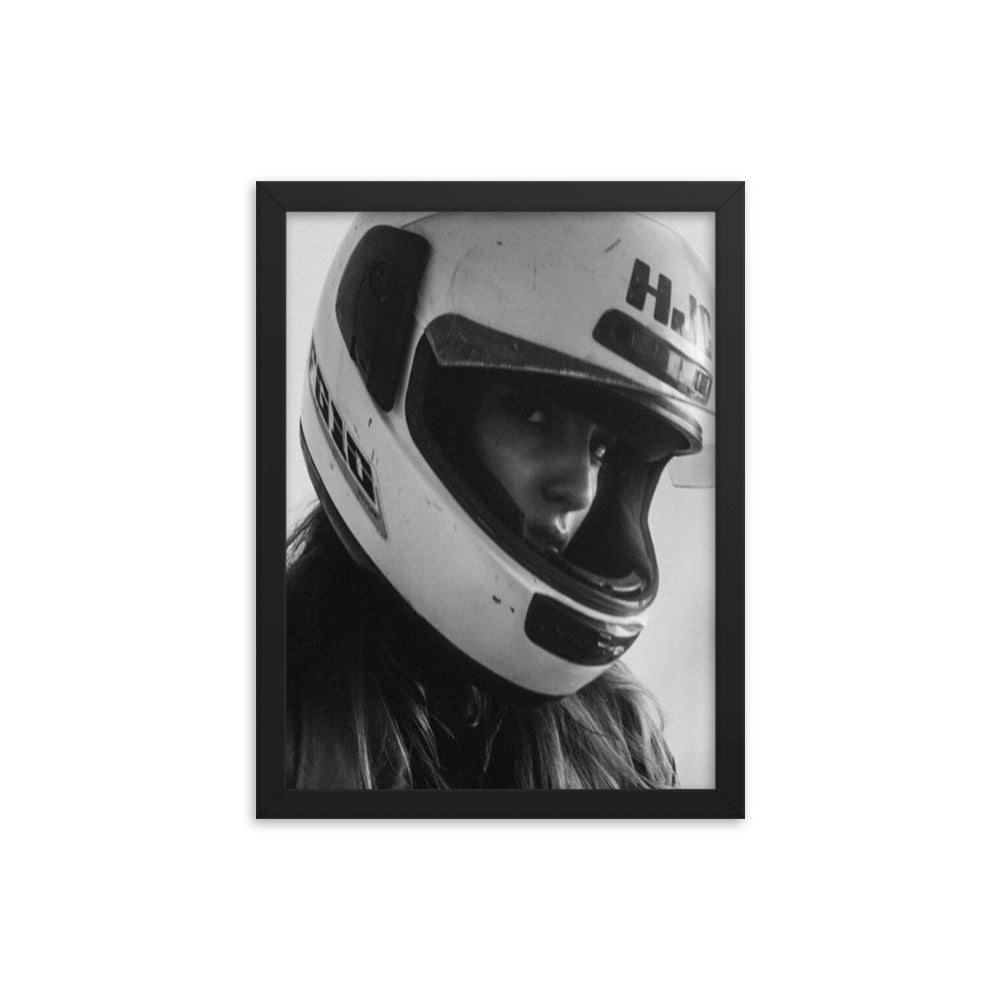 Biker Girl Framed Poster