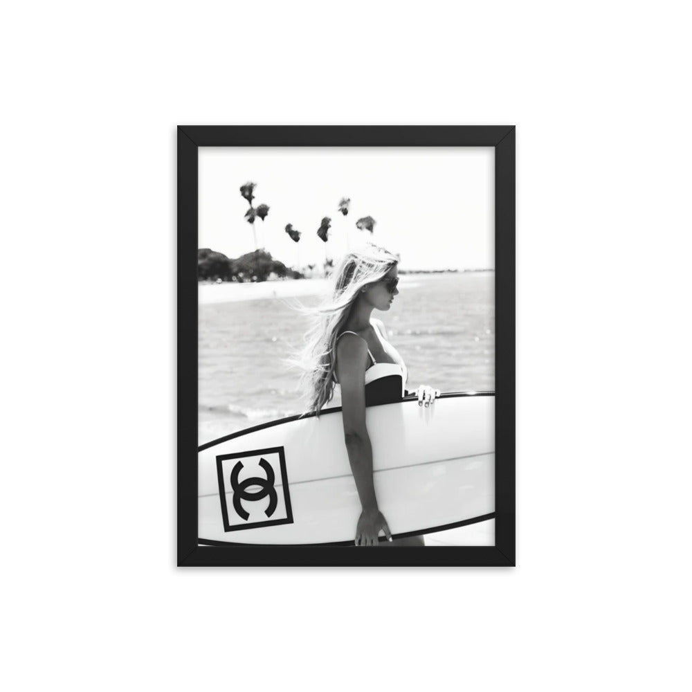 Chic Surfer Framed Poster