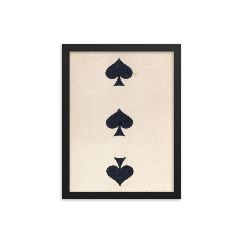 3 Of Spades Framed Poster