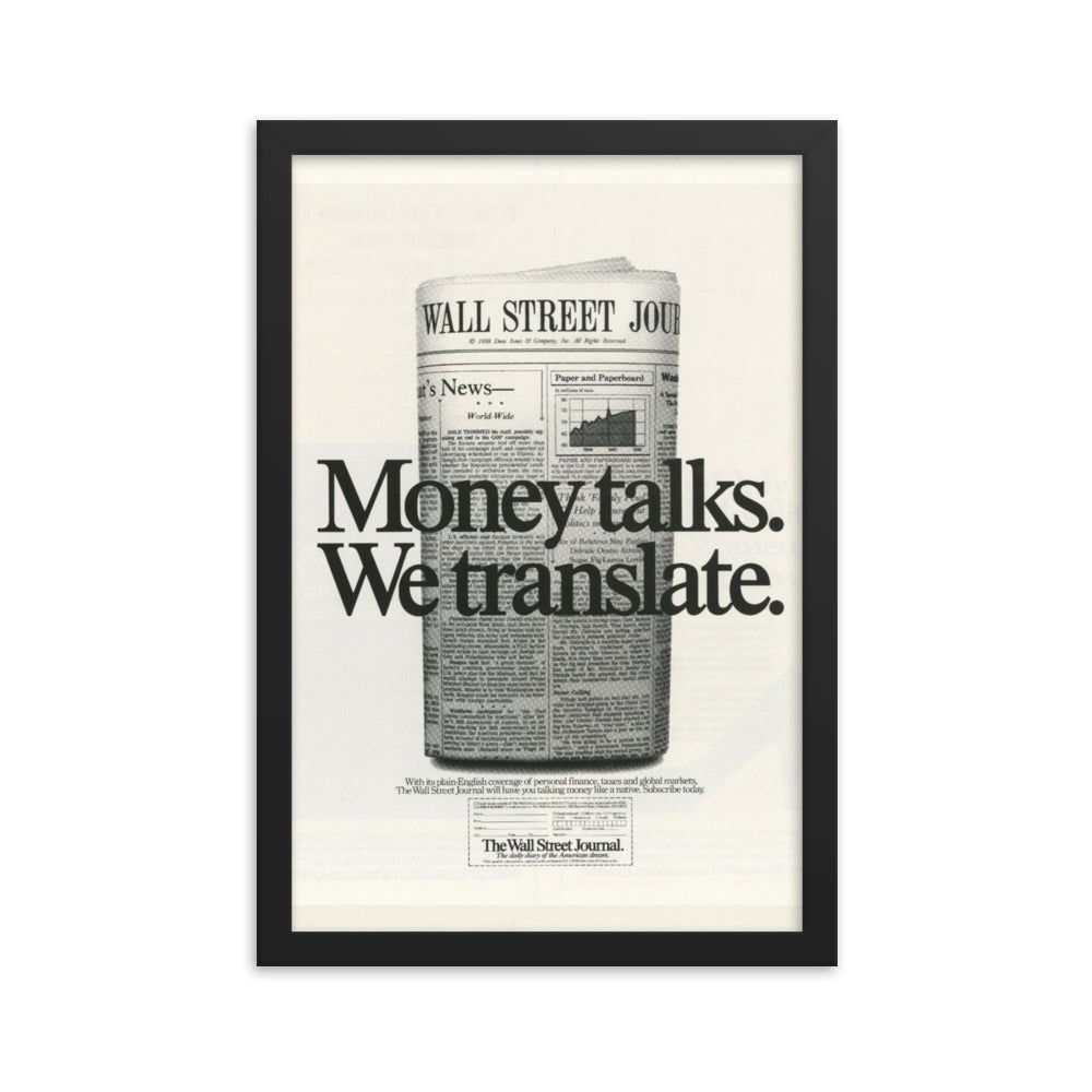 Wall Street Journal Framed Print