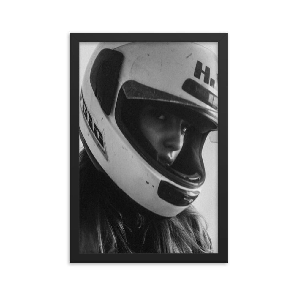 Biker Girl Framed Poster