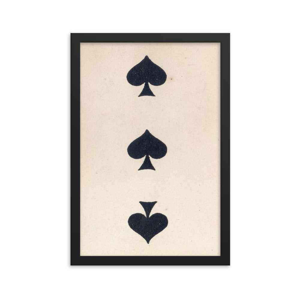 3 Of Spades Framed Poster