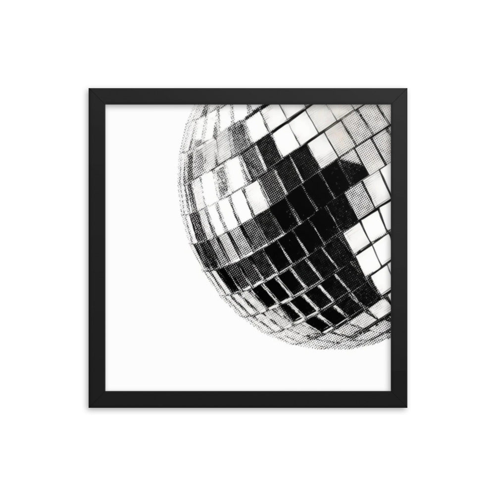 Disco Ball Framed Poster