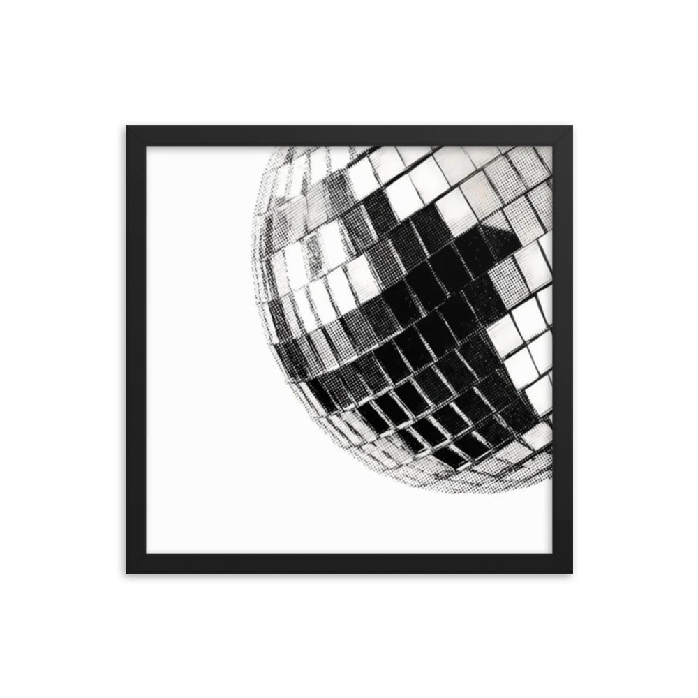 Disco Ball Framed Poster